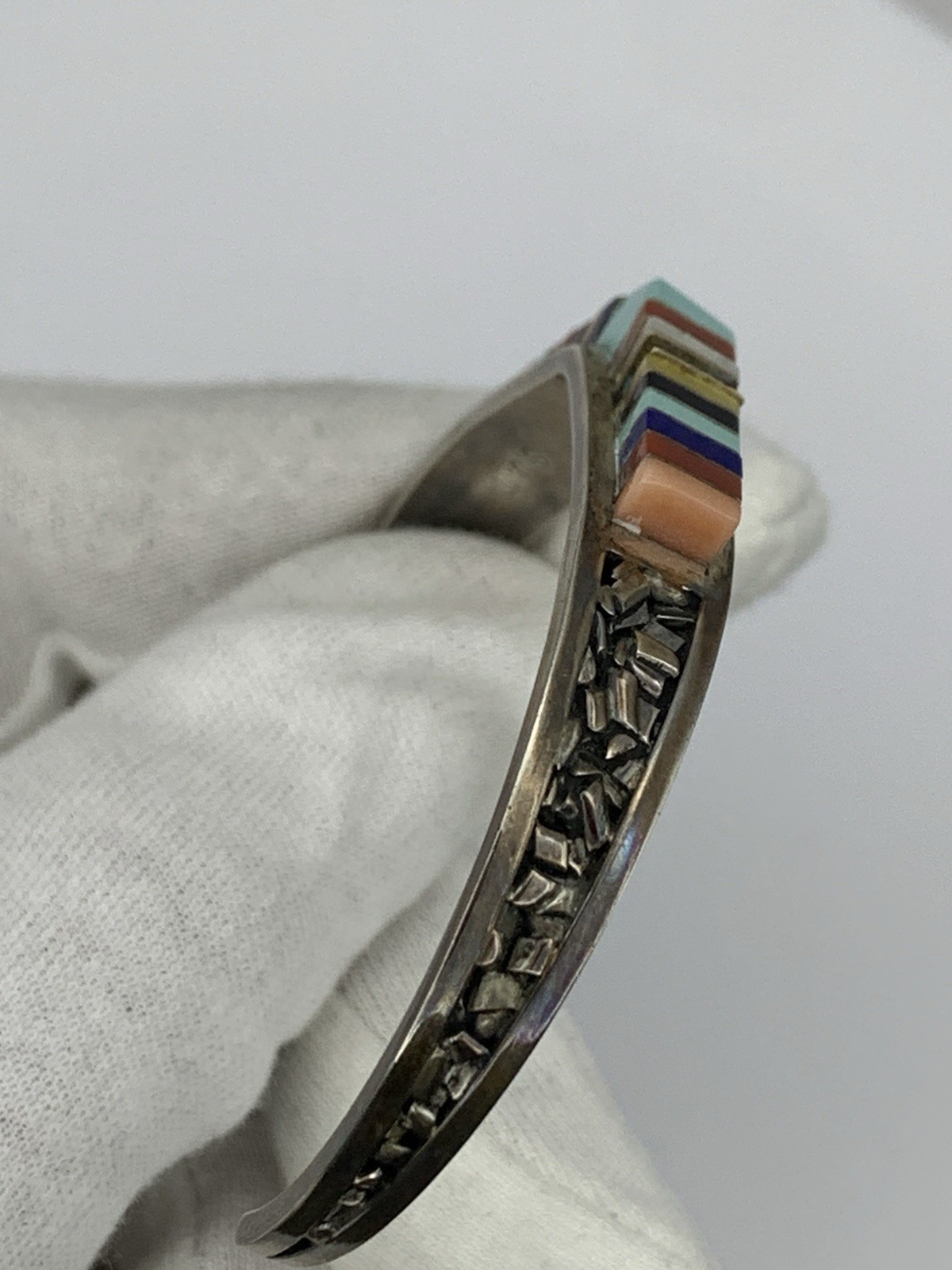 SterlingSilver Native American Multistone Bracele… - image 5