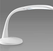 Stella TWO White LED Desk Lamp, Touch Control, Flexible Arm,Great for Low Vision