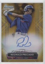 2022 Bowman Sterling Prospect Gold Refractor 40/50 Reginald Preciado Auto z1r