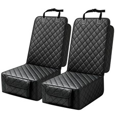 Front Seat Car Cover 2 Pack, PU Leather Dog Car Seat Cover