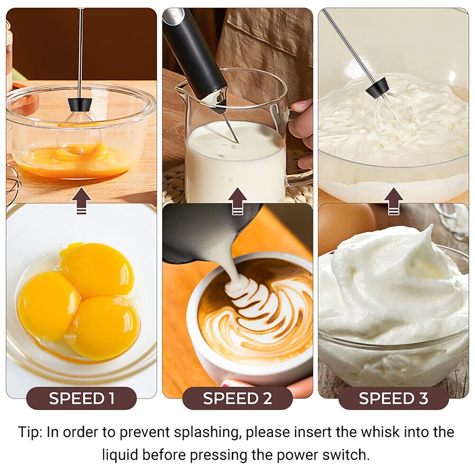 White Mini Electric Foamer Milk Frother Egg Beater Stirrer Whisk Mixer Tool qq