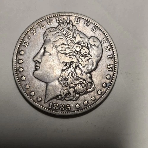 Morgan Dollar 1885-O $1 Silver Coin Circulated 0.9 Fineness US Currency