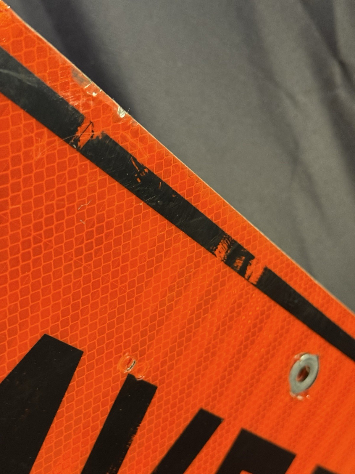 Fun Vintage BEAVER ST Orange Reflective Municipal Construction Street Sign 