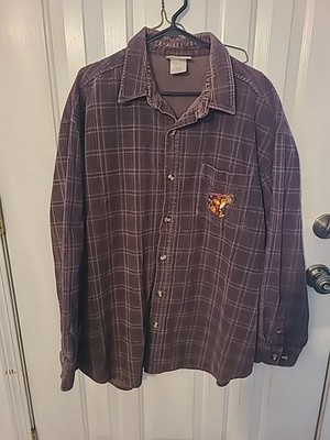 Tigger Disneyland Corduroy Button Down Long Sleeve Brown Shirt Shacket Y2k  XL