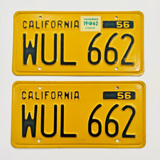 1956 California License Plates Dmv Clear 1962 Chevrolet Impala 1962 Validation 1956 California License Plates Dmv Clear 1962 Chevrolet Impala 1962 Validation