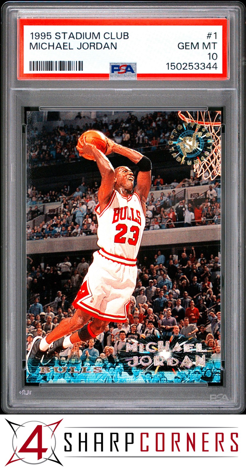 1995 STADIUM CLUB #1 MICHAEL JORDAN BULLS HOF PSA 10