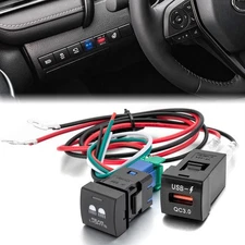 WEISEN Rear Lights Push Button Switch+USB Charger For Tundra Corolla Cross 2021+