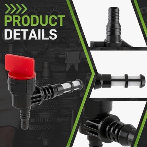 2 Pack 90 Degree Fuel Gas Shut Off Valve with Clamp for Engine Generator