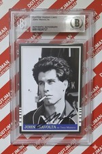 JOHN TRAVOLTA SIGNED 'GREASE' CARD TONY MANERO BECKETT BAS