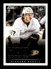 600. 2013-14 score . #622 Rickard Rakell . RC ROOKIE panini . STOCK PHOTO . PWE