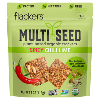 Multi Seed, Plant-Based Organic Crackers, Spicy Chili Lime, 4 oz (113 g)