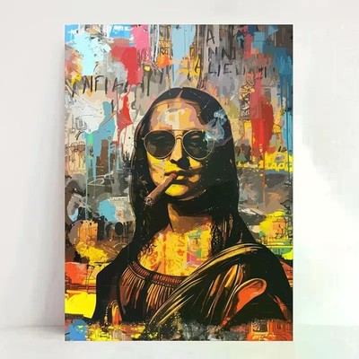 1 Leinwanddruck   Abstrakt Mona Lisa Pop Art Wohnbild Wandbild  Pop Art  Kunst