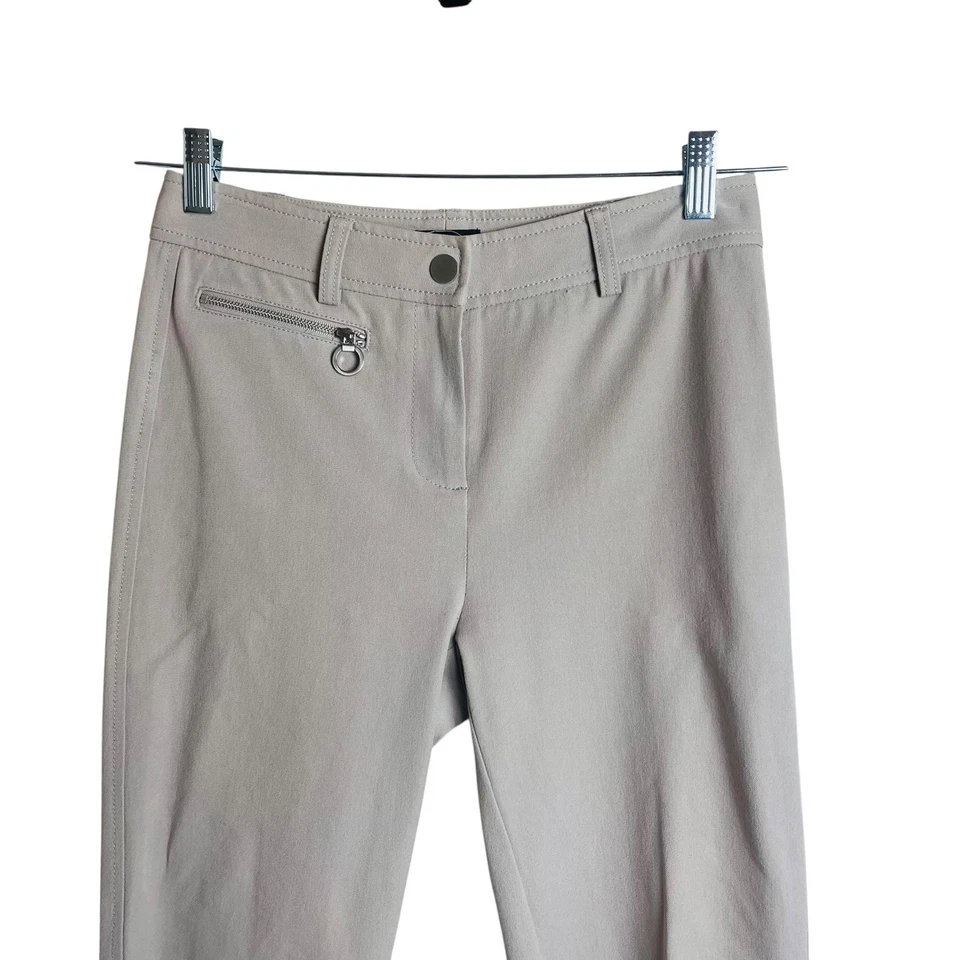 Worth New York Pants Womens 0 Beige Slim Tapered Stretch Zip Pocket Ring Pull - Image 4 of 4