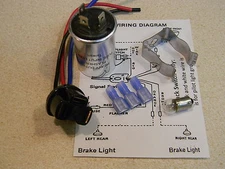 6 volt 535 thermal flasher, bracket, 3 wire plug,  6 v bulb,  install directions