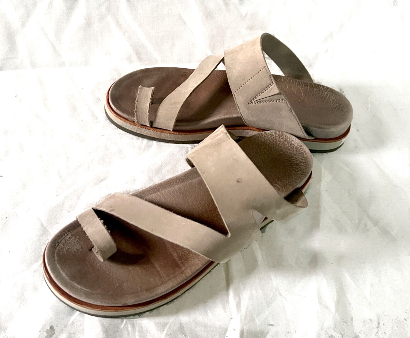 Merrell Juno sandali avvolgenti donna grigio luna pelle imbottiti slide on taglia 10