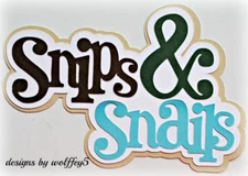 CRAFTECAFE BOY TITLE premade paper piecing scrapbook diecut piece album WOLFFEY5