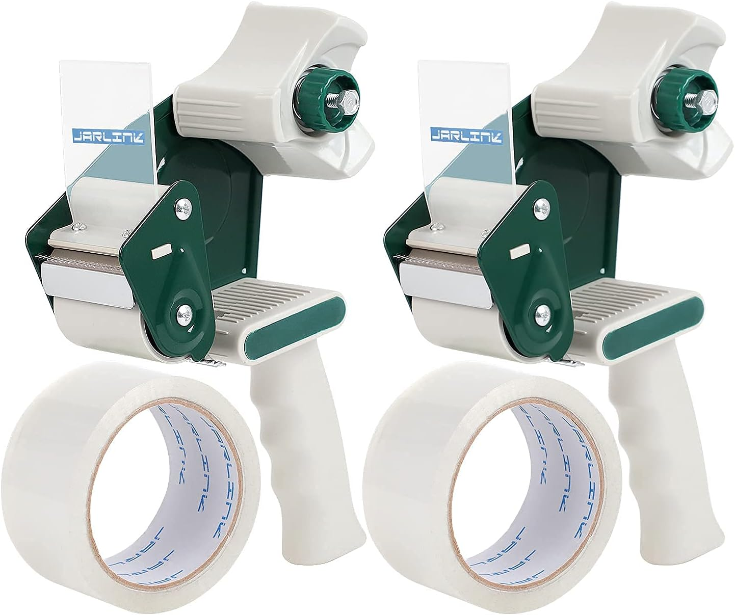 Packing Tape Dispenser Gun (2 Pack) with 2 Rolls Tape, 2 Inches Lightweight Indu-image