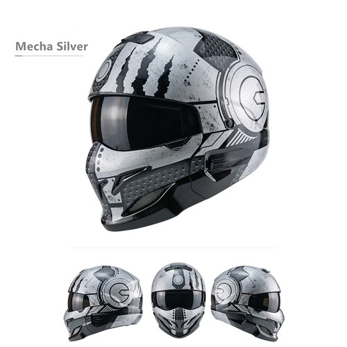 Open Face Full face Helmet Motorcycle Modular for Street Bike Cruiser Scooter A+ - Picture 3 of 14