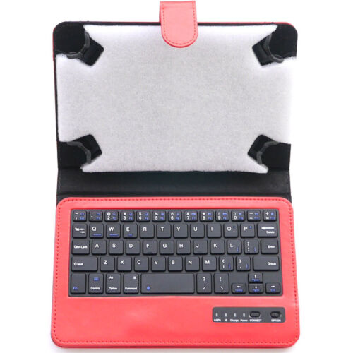 Tablet Hülle mit Bluetooth-Tastatur 7"-8" Rot - Bild 2 von 6
