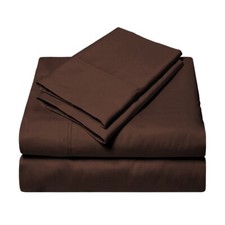 1000TC Egyptian cotton Chocolate Solid 8,10,12,15,Inch Deep Pocket Bedding Items