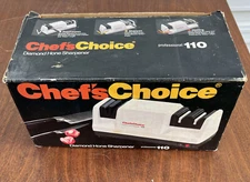 CHEF'S CHOICE Model 110 Diamond Hone Electric Knife Sharpener Heavy Duty 3 Stage