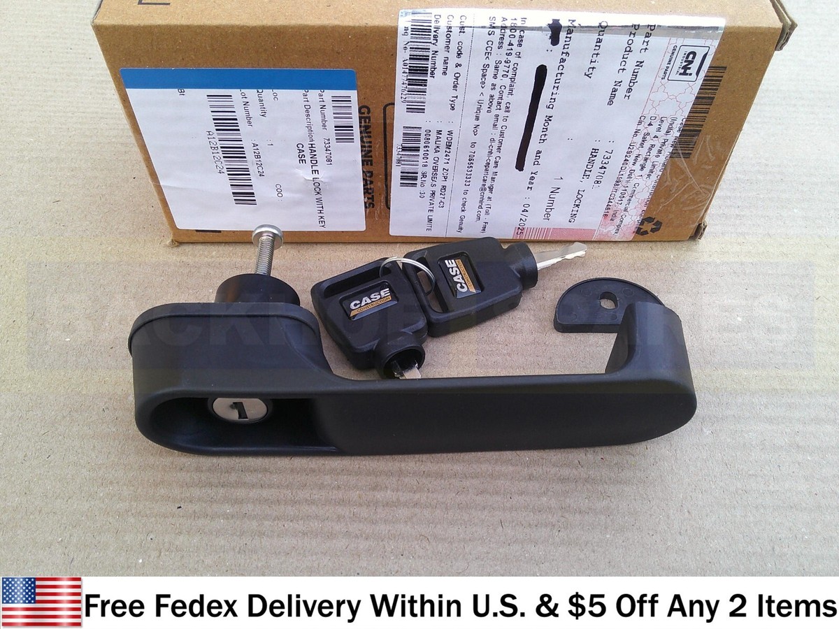 CASE PARTS - GENUINE CASE DOOR HANDLE LOCK WITH KEY (PART NO