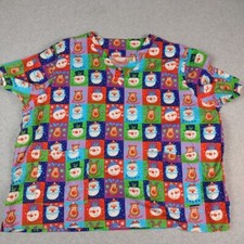 Christmas Snowman Woman's Size 3X SB SCRUBS Santa Decor Medical Uniform Top