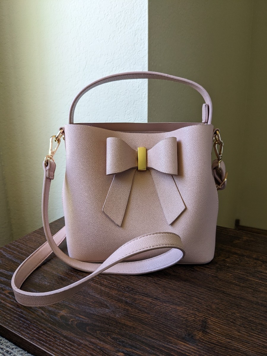 Fuchsia Crossbody, Bag With Wide Shoulder Strap, Pink