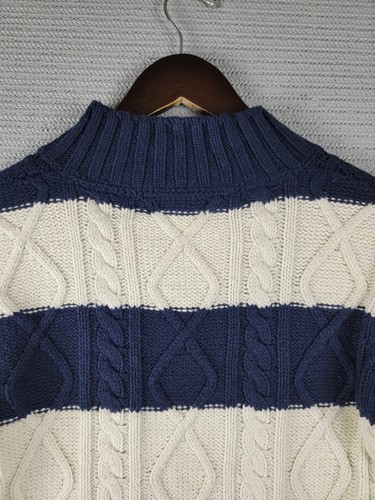 Gap Kids Sweater size XL (12) striped long-sleeve henley warm layer wool blend - Picture 11 of 14