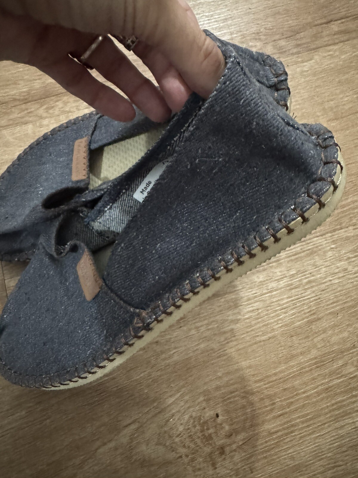 SAOLA HAVAINAS MOCASSINO BLU DENIM PANTOFOLE SUOLA GOMMA TG 7 US INtime OTTIMEioni