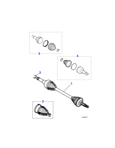 Пара задних осей в сборе Dirveshaft C2P3969 C2P3968 подходит для Jaguar S-TYPE XK XJ - Изображение 2 из 2