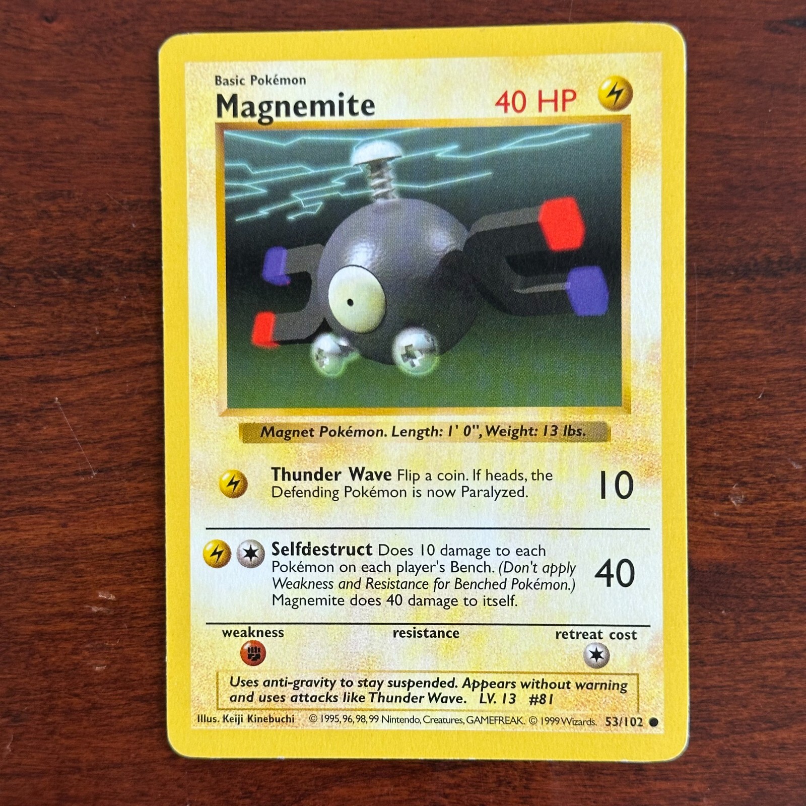 Shadowless Magnemite 53/102 Common Base Set Pokemon Card