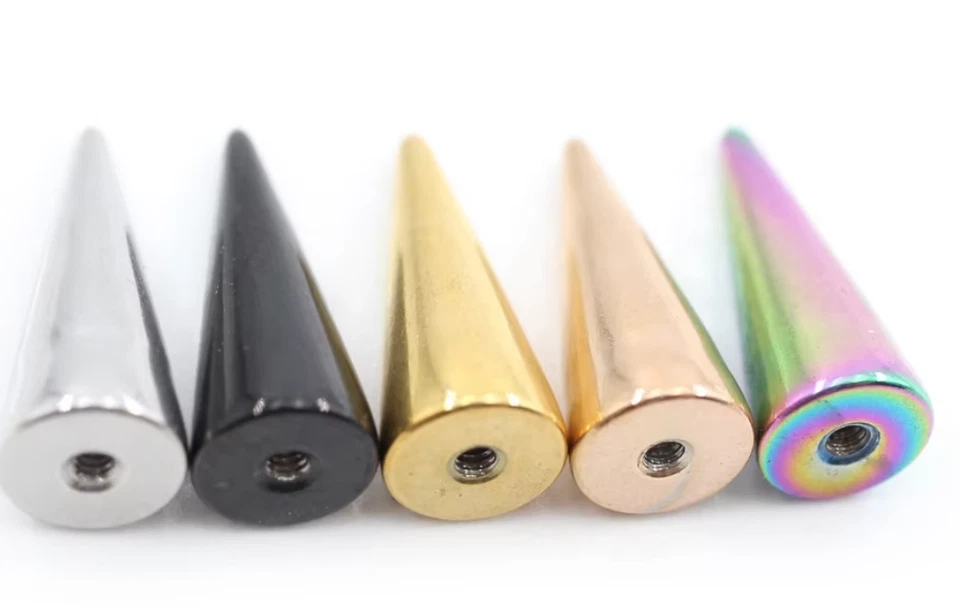 Barra de repuesto de cono de espiga larga de 14 g 16 g extremos de repuesto barra piercing corporal joyería Foto 3 de 4