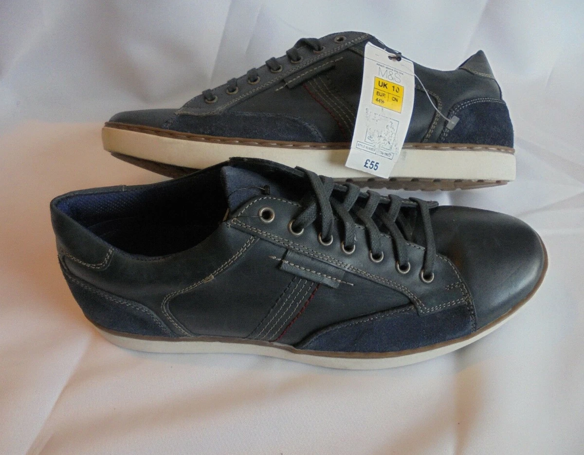 Mens leather shop trainers size 10