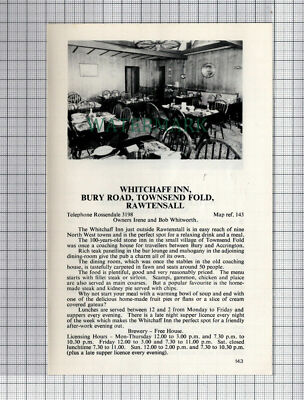 C7499) Whitchaff Inn Rawtensall Whitewalls Hest Bank Harrington c.1970s Cutting