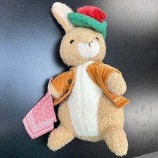 Vintage Eden Benjamin Bunny Plush Beatrix Potter Handkerchief Green Tam Hat