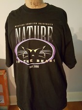 VTG T-Shirt Branded Western Carolina U NATURE OF BEAST TOUR 2000 Hanes XL Cotton