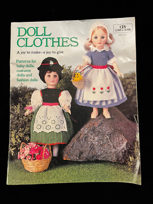 Coats & Clark Doll Clothes - 5952-02 - Crochet for Baby, Fashion & Costume Dolls