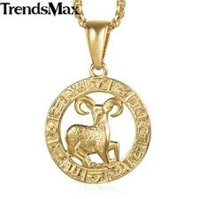 Gold Plated Zodiac Sign Constellation Pendant Necklace Choker Christmas Jewelry