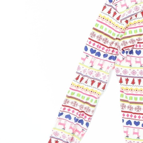 Gap Girls White Geometric Cotton Blend Top Pyjama Top Size 14 Years - Christmas - Picture 9 of 12