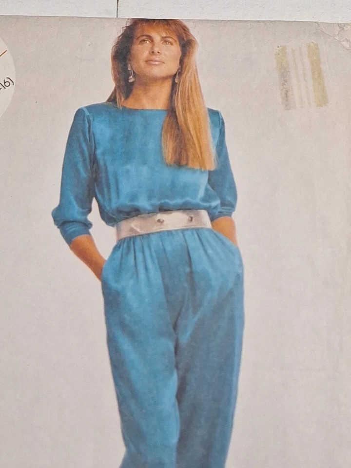 Jumpsuit Satin Silk 12 14 16 Stitch N Save 2858 McCalls Sewing Pattern UC Easy - Image 4 of 4