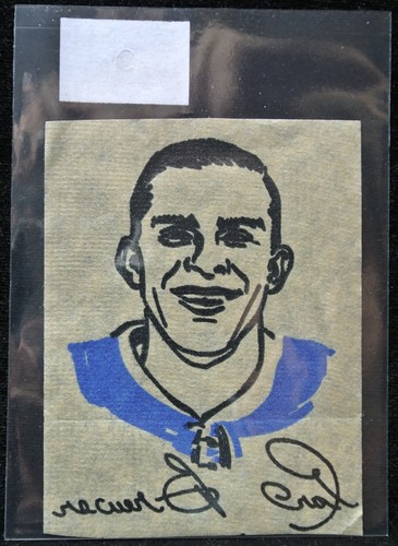 1962-63 York Peanut Butter TORONTO MAPLE LEAFS - CARL BREWER Transfer Vtg NHL