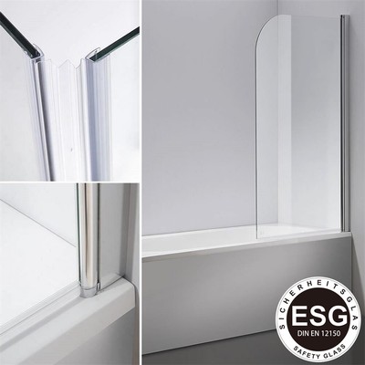 Melko Duschabtrennung Aus ESG-Sicherheitsglas – Faltbar, 138,8 X 119,4 Cm