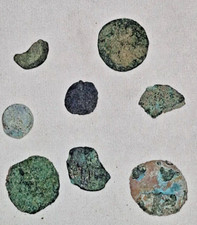 Antique Roman Coins & pieces  of coins from Cesarea shore