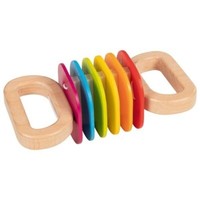 Goki Klapper Regenbogen Holzspielzeug Babyspielzeug Kleinkind