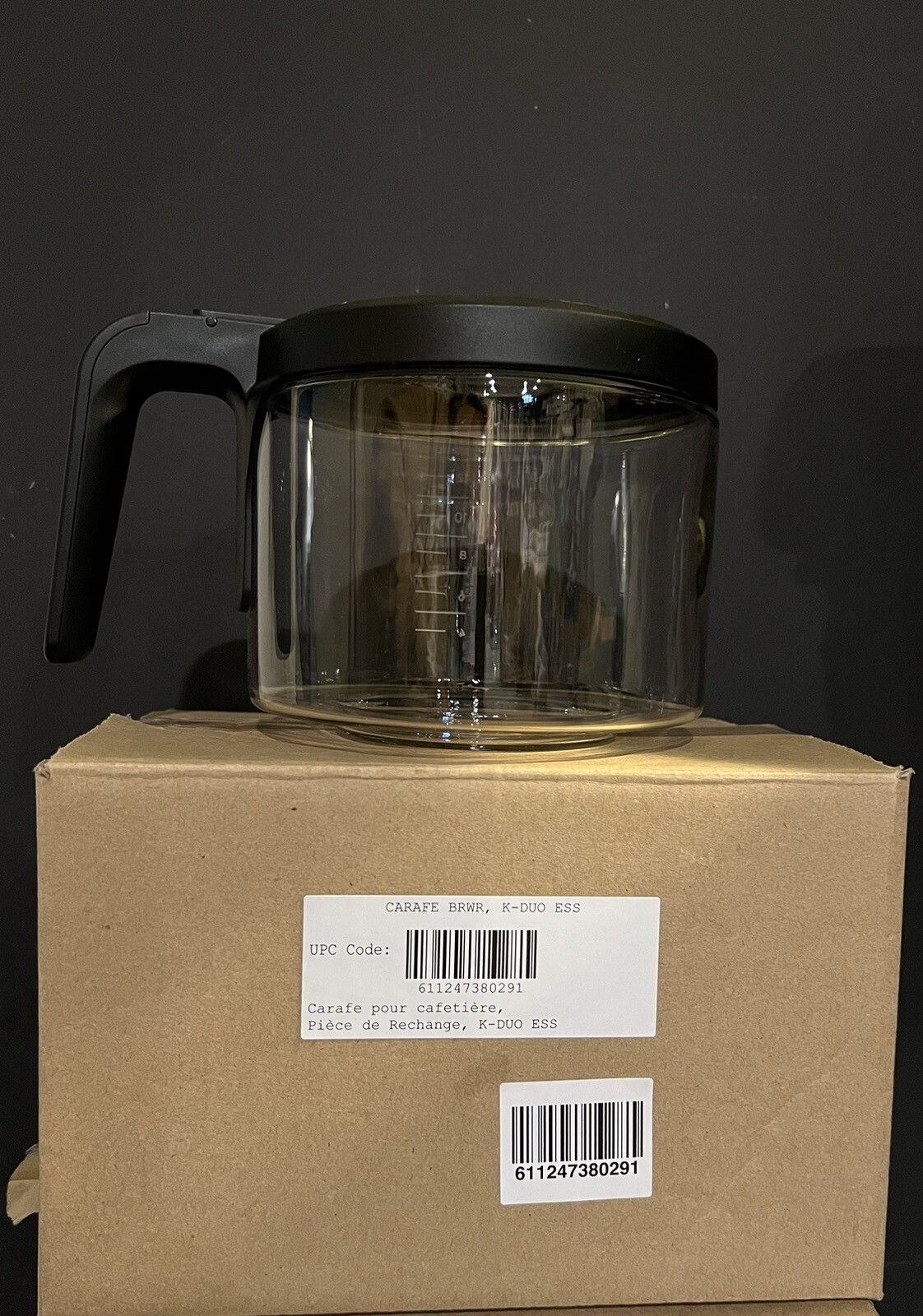 Keurig KDuo Essentials 5000 Coffee Maker Replacement Pot 12 Cup Glass