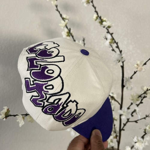 Full Graffiti Colorado Rockies Custom Snapback Hat Cap Two Tone Cream Dome - Picture 5 of 12