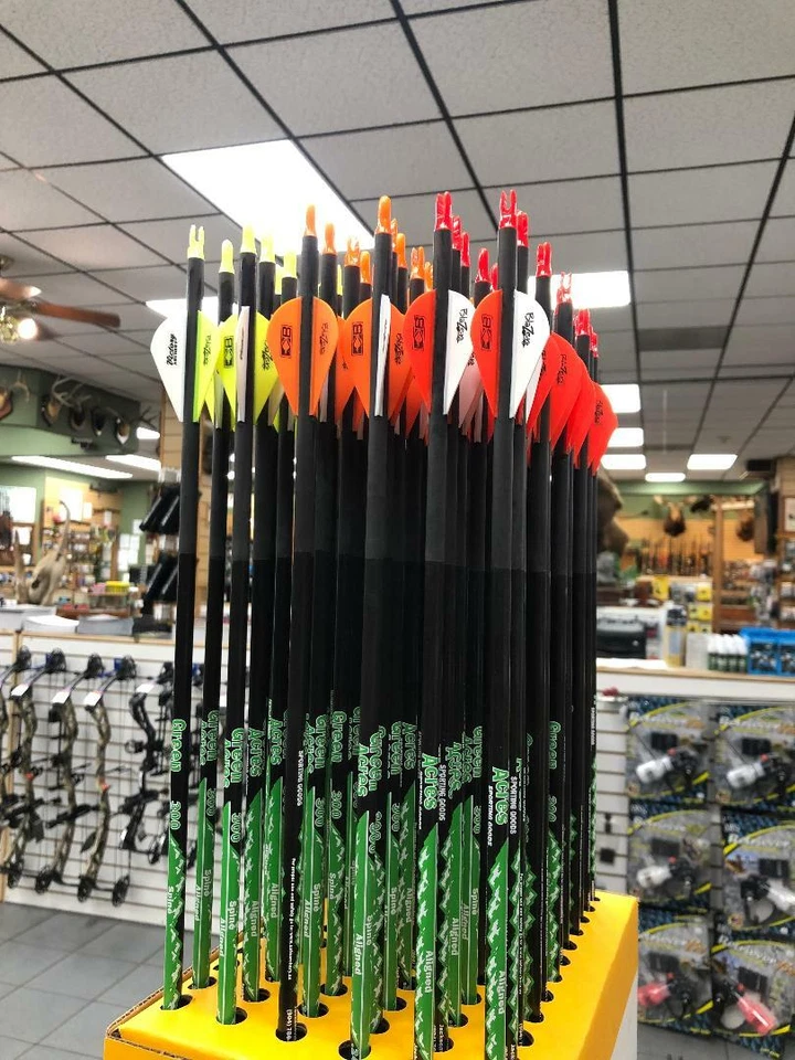 1 docena de flechas de carbono alineadas con columna premium Greenacres de Victory con paletas Blazer Foto 3 de 4