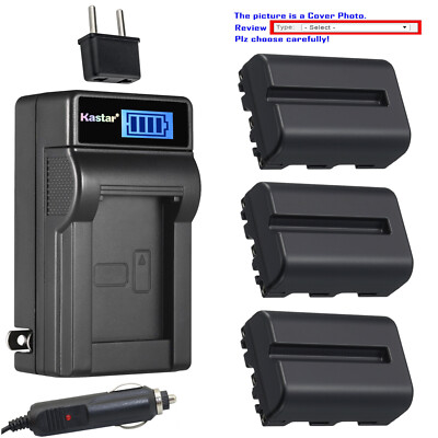 Kastar Battery LCD AC Charger for Sony NP-FM500H & a57 a57 SLT-A57K SLT-A57M