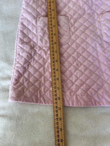 Janie and Jack Dress Size 5 Pink Quilted Velvet Bow Velour Tea Party The Flute - Picture 6 of 10